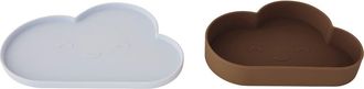OYOY Chloe Cloud Plate & Bowl in Ice Blue /Choko at Nordstrom