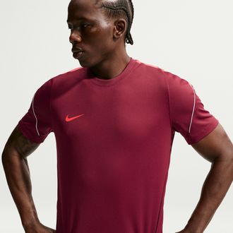 Nike Mens Strike Dri-FIT Short-Sleeve Soccer Top in Red | IF1461-677