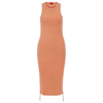 HUGO BOSS Dames/Dames Nerana Logo Jurk (Oranje)
