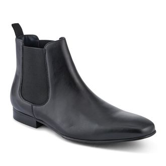 Jones Bootmaker Mens Leather Pointed-Toe Chelsea Boots - Black - Size UK 11