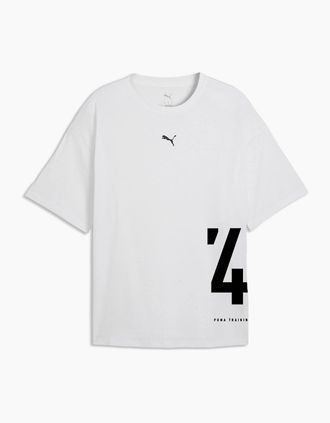 Puma Mens Graphic Oversized T Shirt - White - Size: 38