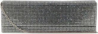 Amina Muaddi Amini Paloma Clutch - Dames - Clutches - Grijs - ONE Size - Satijn - Tassen
