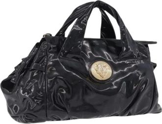 Gucci Pre-owned Patent Leather Hand Bag - Dames - Vintage Handtas - Zwart - ONE Size - Leer - Vintage