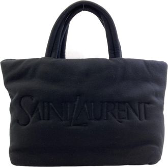 Saint Laurent Black Cotton Tote Bag (Pre-Owned)