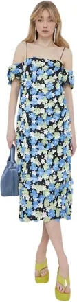 Stine Goya Uitlopende Midi Jurk - Dames - Zomerkleedjes - Veelkleurig - XS - Kleedjes