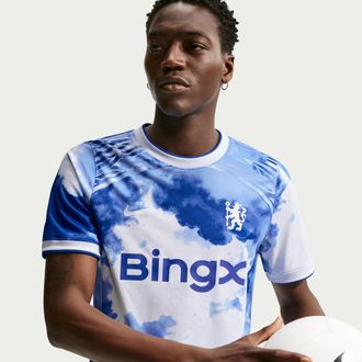 Nike Chelsea FC Nike Mens Dri-FIT Soccer Pre-Match Top in White | II3120-101
