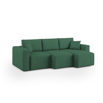 Divani.Store Morfeo Sof&aacute; Con Asiento Extra&iacute;ble En Tela Impermeable 245 Cm Verde