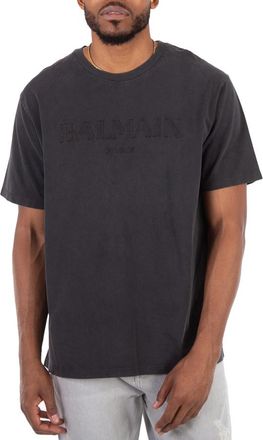 Balmain Vintage Logo Embroidered T-Shirt, Size X-Small