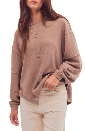 Free People Total Eclipse Oversize T-Shirt in Dutch Cocoa at Nordstrom, Size X-Small