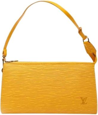 Louis Vuitton Pre-owned Shoulder Bags, female, Yellow, Size: ONE SIZE Pre-owned Vintage Shoulder Bag