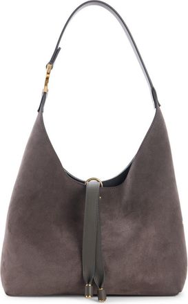 Chloé Marcie Suede Hobo Bag in Flannel Grey at Nordstrom