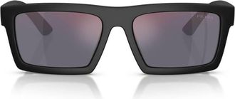 Prada Tuning Dark Grey Mirror Red Rectangular Mens Sunglasses PS A07S 1BO10A 58