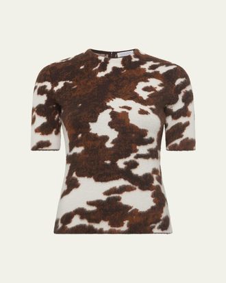 Gabriela Hearst Paige Cashmere Short-Sleeve Top