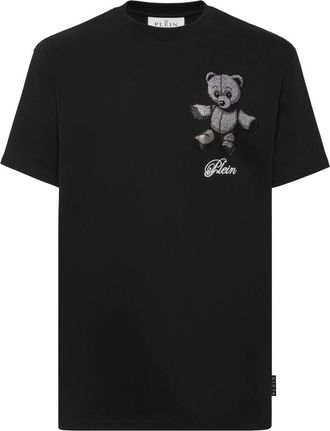 Philipp Plein T-Shirt Round Neck Ss Teddy - Heren - T-shirts - Zwart - M - Katoen - Tops
