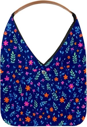 Generic Colorful Flowers Reusable Lightweight Grocery Bags - Foldable Into Compact Pouch, Washable & Sturdy, Multipurpose for Shopping and Travel