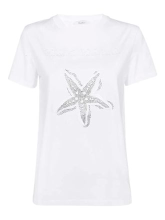 Max Mara starfish logo cotton T-shirt - women - Cotton - M - White