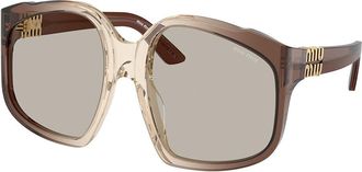 Miu Miu MUA07SF Asian Fit 25G40U Womens Sunglasses Brown Size 59