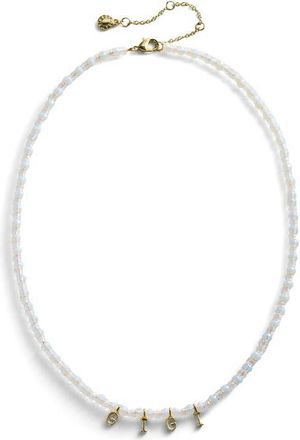 BaubleBar Custom Dainty Beaded Necklace in White at Nordstrom