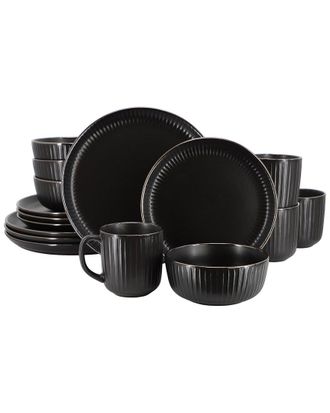 Elama Leo 16pc Stoneware Dinnerware Set