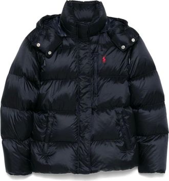 Polo Ralph Lauren Logo Down Jacket with Removable Hood - female - Polo Ralph Lauren - Down Jackets - Blue - L - Jackets