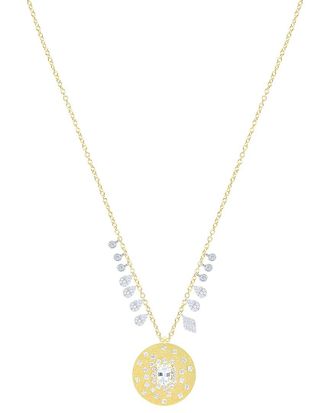 Meira T 14K Plated 1.13 Ct. Tw. Diamond & White Sapphire Necklace