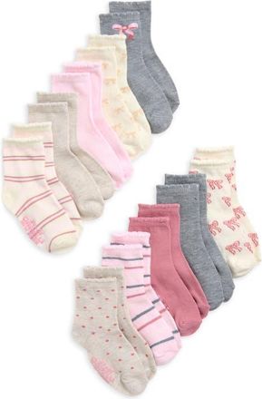 Capelli Bows Assorted 10-Pack Crew Socks in Ivory/pink Combo at Nordstrom, Size 12-24 M