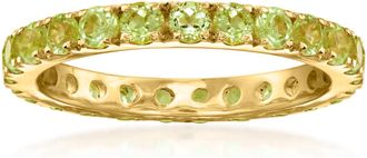 Ross-Simons Peridot Eternity Band in 18kt Gold Over Sterling
