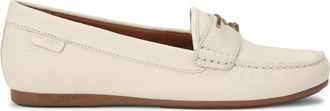 Kurt Geiger Womens Leather Greenwich Moccasin Loafers - White - Size UK 5
