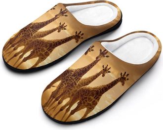 Generic Giraffe Wild Animal Womens Slippers Winter Warm House Shoes Indoor Outdoor Hotel Slipper