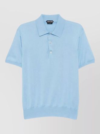 Tom Ford nylon blend silk polo collar shirt
