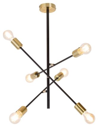 Rabalux Lampada A Sospensione Lanny Metallo Nero / Oro &Oslash;56cm H: 65cm
