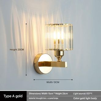 OEM Aplique De Pared De Cristal, Iluminaci&oacute;n Moderna Para Interiores Con Pantalla De Cristal, Ideal Para Dormitorio, Sala De Estar O Recibidor - Estilo 8