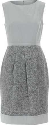 Max Mara grey polyamide speckle wool skirt sleeveless work dress US8 FR40 M