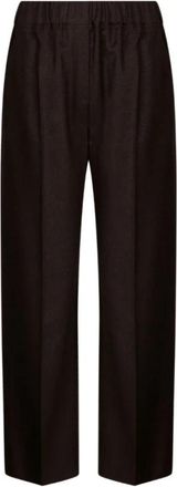 Max Mara Wide Broeken - Dames - Wijde Broeken - Bruin - M - Broeken