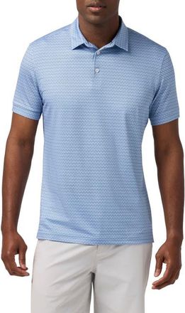 Mizzen+Main Versa Trim Fit Performance Golf Polo in Cloud Blue Club Crest at Nordstrom, Size Xx-Large