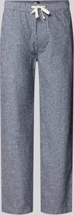 Tommy Jeans Regular Fit Weite Hose aus Leinen-Baumwoll-Mix in Marine, Gr&ouml;&szlig;e XXL