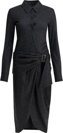 Isabel Marant Kleedjes, Dames, Grijs, S, Katoen, Rosalie Draped Shirt Dress