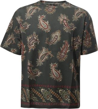 Etro T-shirt met Paisley Print - Heren - T-shirts - Veelkleurig - M - Katoen - Tops