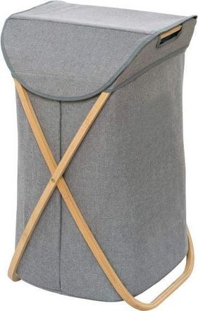 WENKO Bahari Cesta De Ropa Gris 79 Litros Plegable