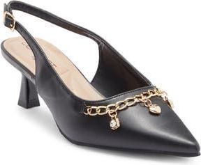 Wild Diva Aleena Chain Slingback Pump in Black at Nordstrom Rack, Size 8.5