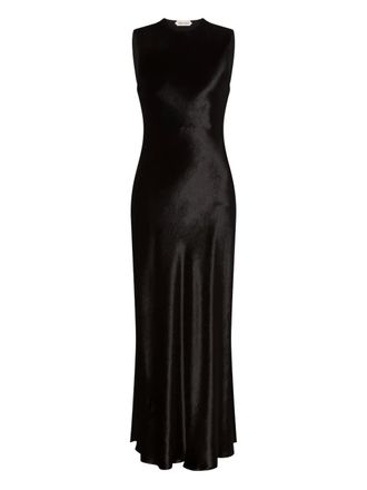 Alberta Ferretti Satijnen jurk - Zwart