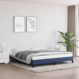 vidaXL Cama Sin Colch&oacute;n Tela Azul 180x200 Cm Vidaxl