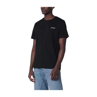 Off-white T-Shirts, male, Black, Size: L Metal Arrow S/S Slim Tee