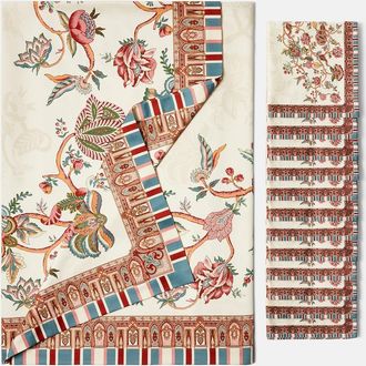 Etro Fleur printed cotton tablecloth and napkins set