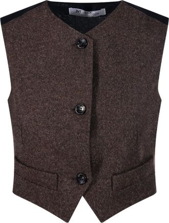 Max Mara buttoned panelled jacket - Brown