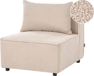 Beliani Sill&oacute;n Modular De Boucl&eacute; M&oacute;dulo De 1 Asiento Sala De Estar Moderno Beige Axebo