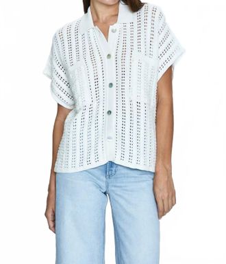 Pistola Denim Lola Crochet Shirt In Ecru