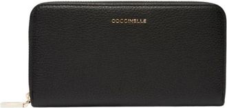 Coccinelle Metallic Large - Dames - Portefeuilles - Zwart - ONE Size - Leer - Accessoires
