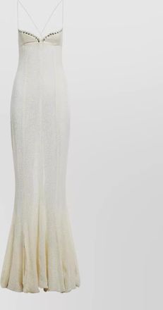 Ludovic de Saint Sernin long linen blend evening dress sleeveless