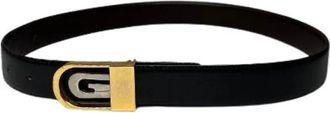 Gucci Pre-owned Vintage Reversible Belt - Dames - Vintage Accessoires - Zwart - ONE Size - Leer - Vintage
